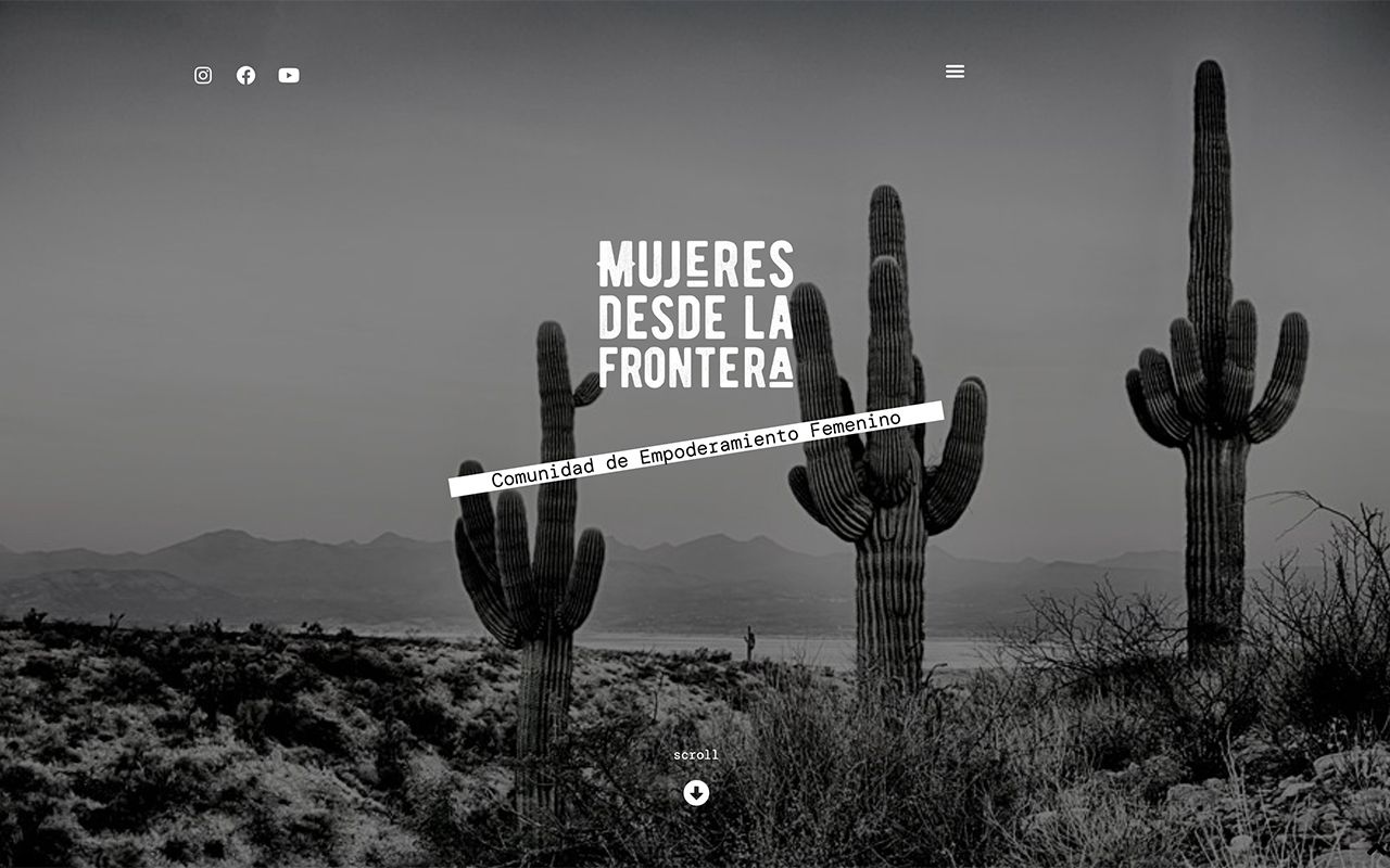 Diseño web y identidad visual Mujeres desde la Frontera — La Carpa Diem